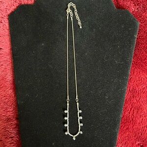 Silver and grey pearl necklace